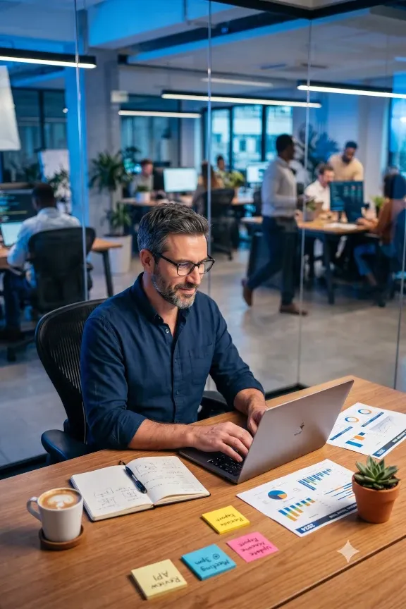 Illustration of a team designing a software product.